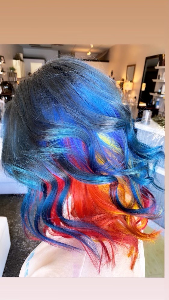 rainbow hair